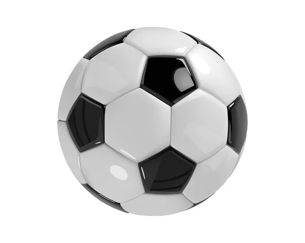 현실적인 축구 공 또는 축구 공을 흰색 바탕에. 3 차원 스타일 벡터 공. — 스톡 벡터