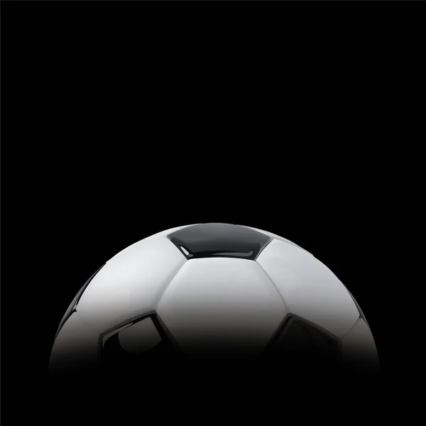 ลูกฟุตบอลที่สมจริงหรือลูกฟุตบอลในเงา บอลเวกเตอร์สไตล์ 3D . — ภาพเวกเตอร์สต็อก