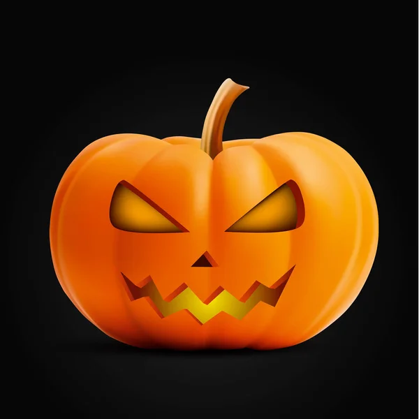 Pumpkin face on background. Pumpkin scary face halloween. Vector stock. — Stock Vector