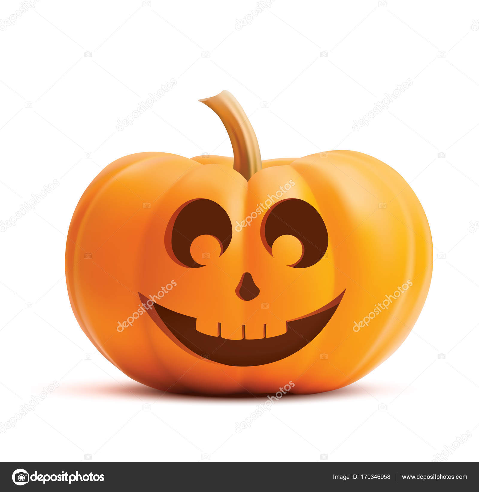 Abóbora de Halloween com cara assustadora - Fotos de arquivo