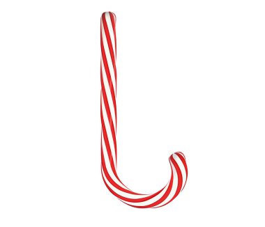 Vektör gerçekçi lolipop Noel şeker kamışı izole üzerinde beyaz arka plan. lolipop simgesi. Noel ve yeni yıl tebrik kartı için şablon