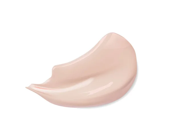 Kosmetische flüssige Foundation Creme wischt Schmierflecken. Make-up Schmiererei isoliert auf weißem Hintergrund — Stockvektor