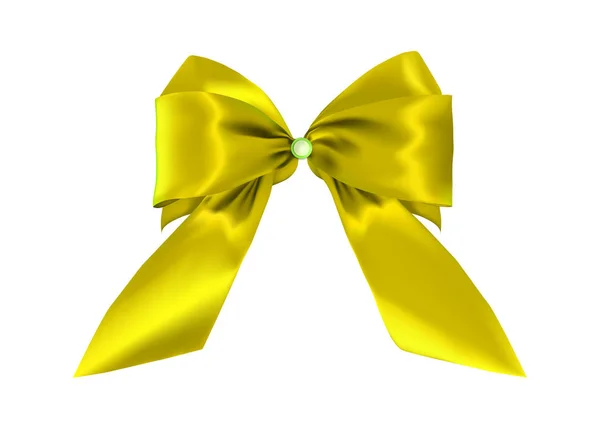 Arc jaune or réaliste isolé sur fond blanc — Image vectorielle