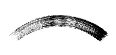 beyaz üzerine makyaj kozmetik maskara fırça darbesi. Vektör