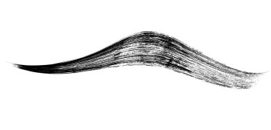 beyaz üzerine makyaj kozmetik maskara fırça darbesi. Vektör