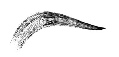 beyaz üzerine makyaj kozmetik maskara fırça darbesi. Vektör