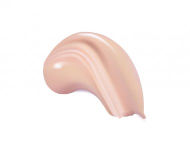 Kozmetik sıvı Vakfı krem leke smear vuruş. Beyaz arka plan üzerinde izole smear makyaj