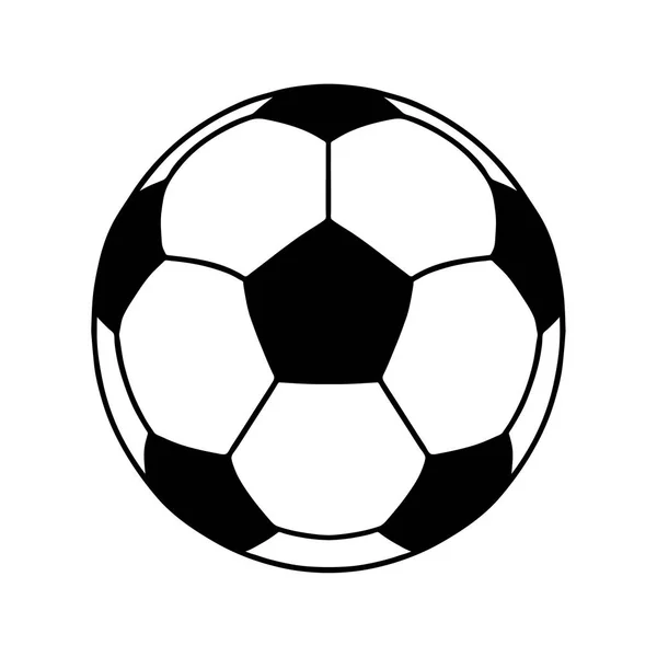 Fútbol bola o pelota de fútbol icono de la forma — Vector de stock