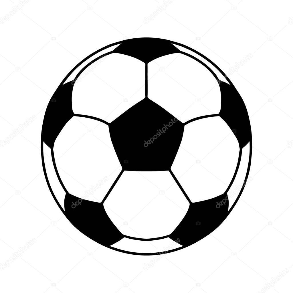 Soccer ball or football ball shape icon.