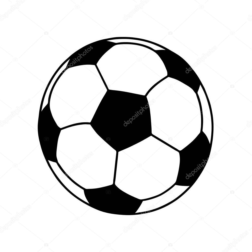 Soccer ball or football ball shape icon.
