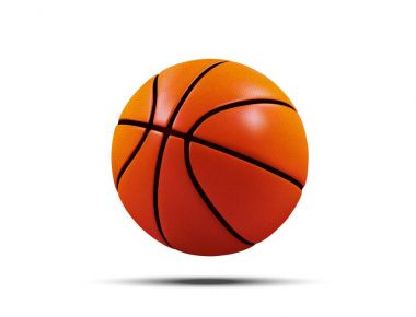 Vector Basketball ball isolated on a white background. Realistic 3d Fitness symbol clipart