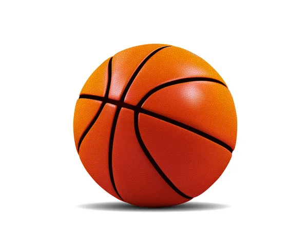 Wektor piłkę do koszykówki na białym tle na białym tle. Realistyczny symbol Fitness — Wektor stockowy