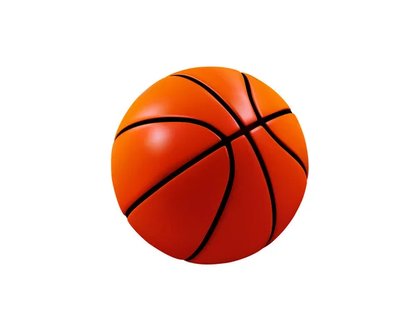 ベクトル バスケット ボール ボールは、白い背景で隔離。リアルな 3 d フィットネス シンボル — ストックベクタ