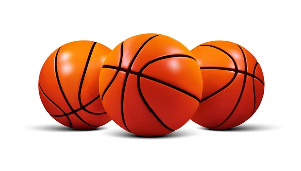 Векторный баскетбольный мяч изолирован на белом фоне. Реалистичный 3D мяч — стоковый вектор
