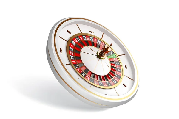 Vektor luxusní kasino ruleta kolo izolované na bílém pozadí. 3D realistické kasino ruleta ilustrace. Online kasino ruleta hazard koncept design. — Stockový vektor