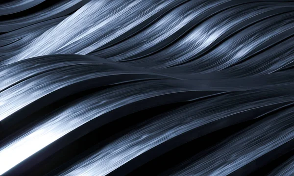 Алюмінієвий абстрактний срібний металевий фон. Футуристична 3d ілюстрація рендеринга. Металевий дизайн. Сталева текстура. Сталевий фон. Сінний метал . — стокове фото