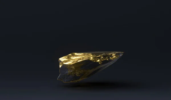 Stone podium for product display. Marble black and gold Pedestal, Product Stand. 3D Rendering. Blank for mockup design. Minimalistic object placement, cosmetic product stone plate platform.