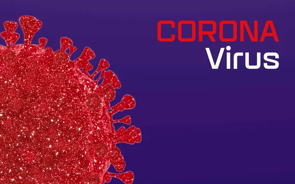 Coronavirus. Närbild av virusceller eller bakterier. Influensa, bild av ett virus under ett mikroskop, infektionssjukdom. Bakterier, bakterier, cellinfekterade organismer. Virus H1n1, Svin Influensa, 3D-konvertering. — Stockfoto