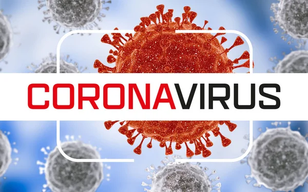 Närbild Virusceller Eller Bakterier Influensa Bild Ett Virus Ett Mikroskop — Stockfoto
