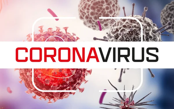 Células virales o moléculas bacterianas. Gripe, vista de un virus bajo un microscopio, enfermedad infecciosa. Gérmenes, bacterias, organismos infectados por células. Virus H1N1, gripe porcina, virus Corona. Renderizado 3d . — Foto de Stock