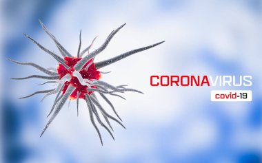 Virüs hücreleri veya bakteri molekülleri. Grip, mikroskop altında koronavirüs, bulaşıcı hastalık. Mikroplar, bakteriler, hücre enfekte olmuş organizmalar. COVID-19, H1N1, Domuz Gribi, Corona, Virüs. 3d Hazırlama
