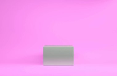 Yuvarlak podyum, kaide ya da platform, ürün sunumu için kozmetik arka plan. 3 boyutlu illüstrasyon. Parlak podyum. Reklam yeri. Boş ürün standının arka planı