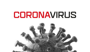 Virüs beyazda izole edilmiş. Koronavirüs hücrelerine ya da bakteri moleküllerine yakın çekim. Grip, mikroskop altında bir virüse bakmak, bulaşıcı bir hastalık. Bakteri enfekte olmuş organizma. Virüs Covid-19. 3d Hazırlama