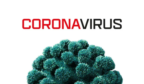 Virus Aislado Blanco Primer Plano Las Células Del Coronavirus Molécula — Foto de Stock