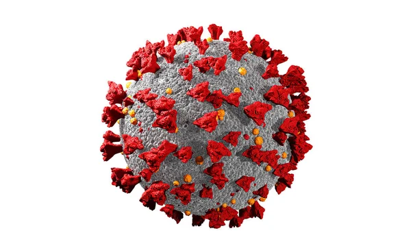 Cellules Coronavirus Molécule Bactérienne Virus Covid Virus Isolé Sur Blanc — Photo