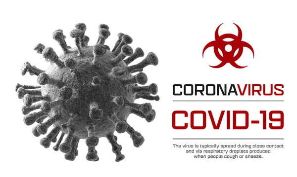 Virus Aislado Blanco Primer Plano Las Células Del Coronavirus Molécula — Vector de stock