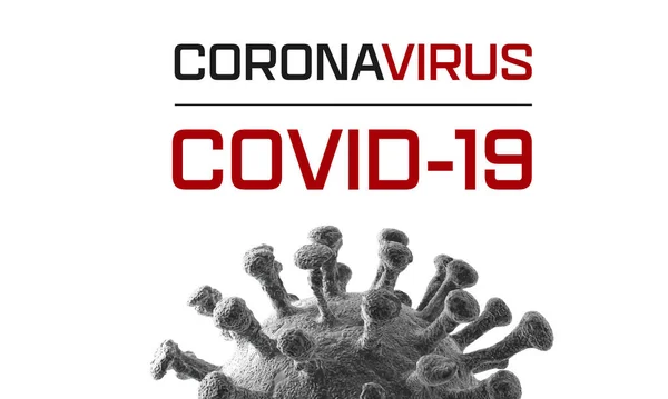 Virus Aislado Blanco Primer Plano Las Células Del Coronavirus Molécula — Vector de stock