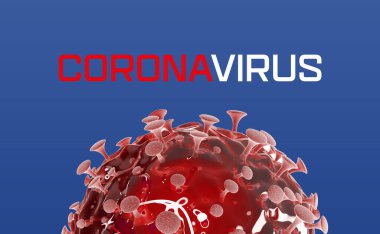 Corona virüsü. Beyaz zemin üzerinde Covid-19 virüs hücreleri veya bakteri molekülleri. Grip, mikroskop altında bir virüse bakmak, bulaşıcı bir hastalık. Mikroplar, bakteriler, hücre enfekte olmuş organizmalar. 3d Hazırlama.