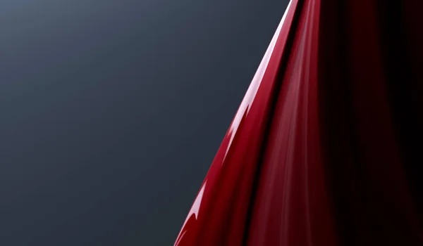 Abstrakt Flytande Röd Färg Bakgrund Återgivning Abstrakt Vriden Form Färg — Stockfoto