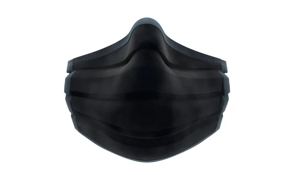 Schwarze Medizinische Maske Arztmaske Und Coronavirus Schutz Isoliert Auf Weißem — Stockfoto