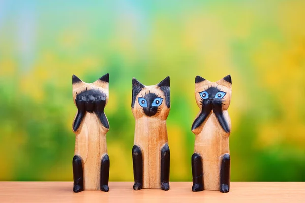 Nothing see, nothing hear, nothing talk cats figures