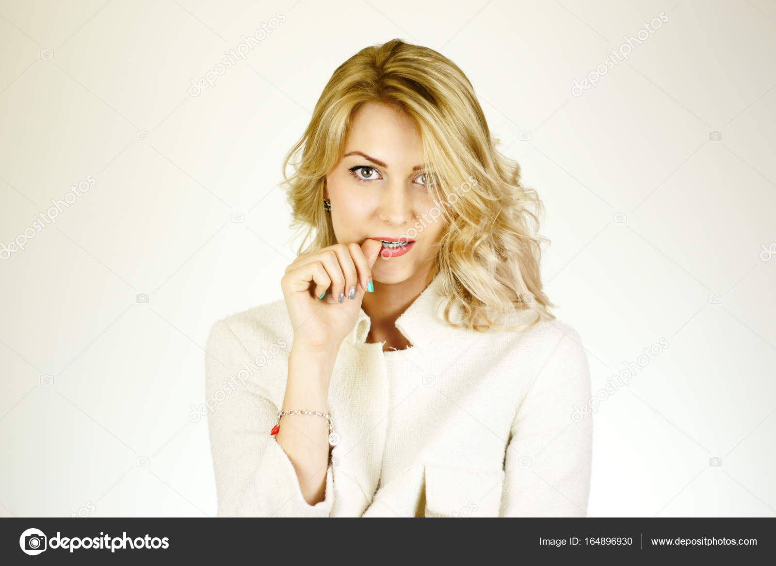 shamed Shamed girl on white background — Stock Photo © vslko #164896930
