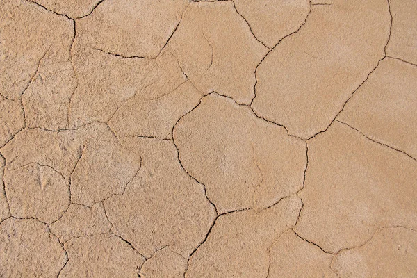 Terra estéril. Fundo de terra rachado seco. Padrão de lama rachado. Solo em rachaduras. Textura fendilhada.Terreno seco. Seca ambiental . — Fotografia de Stock