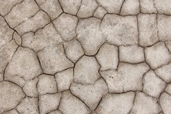 Dorre aarde. Droge gebarsten aarde achtergrond. Gebarsten modder patroon. Bodem In scheuren. Creviced textuur. Droogte land. Milieu droogte. — Stockfoto