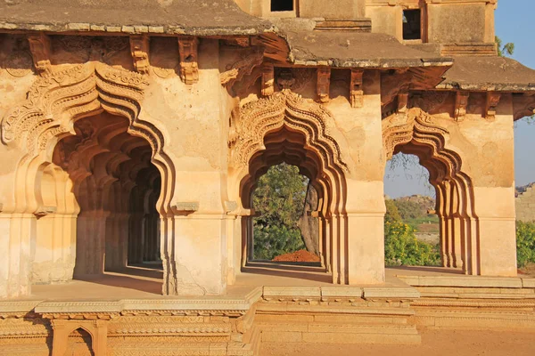 Lotus Mahal Temple Hampi Karnataka India Beautiful Carved Stone Arch — Stock Photo, Image