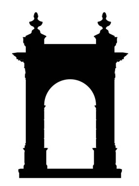 Beyaz bir arka plan üzerinde arcade. 3D render