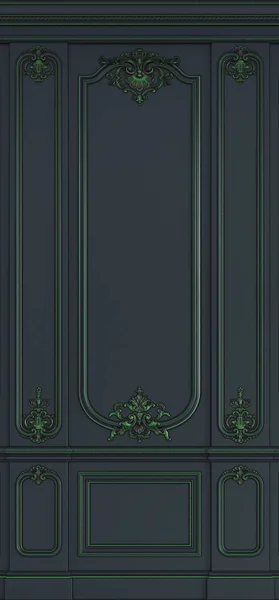 Wall panels in classical style. 3d rendering — Stock Photo, Image