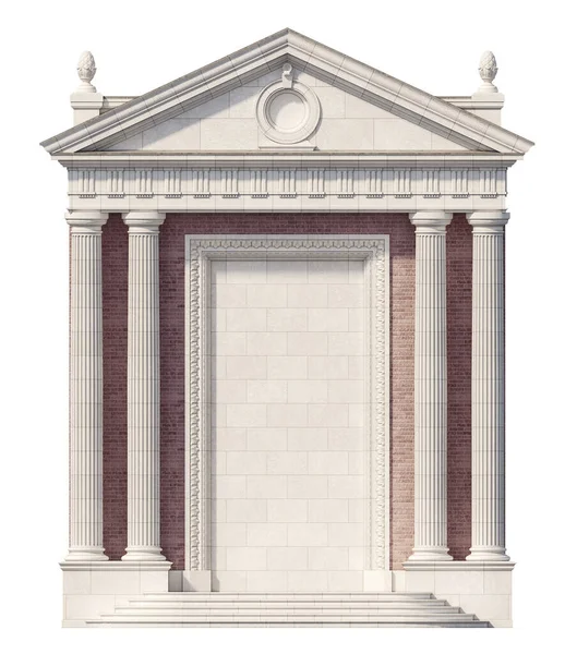 Portico Elementi Architettonici Della Facciata Classica Dell Edificio Con Una — Foto Stock