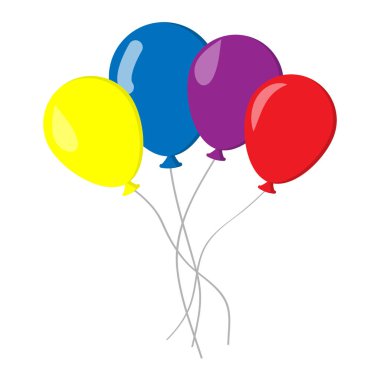 Renkli balonlar dizisi