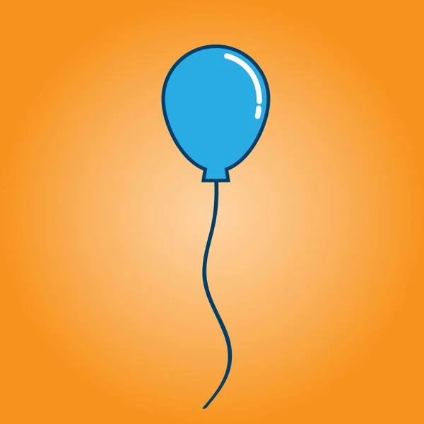 Ícone de vetor de balão azul —  Vetores de Stock