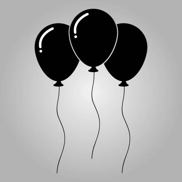 Balões ícone vetor —  Vetores de Stock
