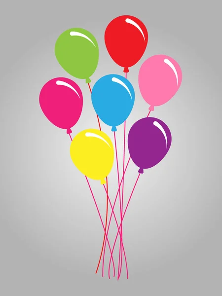 Renkli balonlar dizisi — Stok Vektör