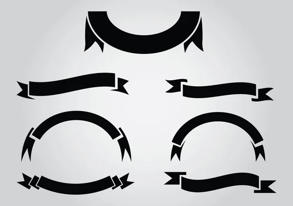 Ikona banneru stuhy, plochý design — Stockový vektor