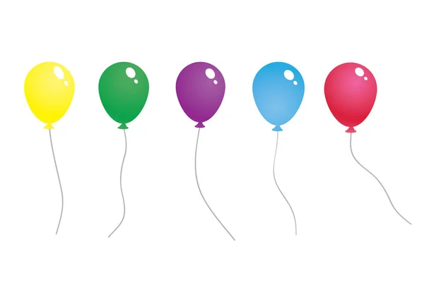 Conjunto de balões coloridos —  Vetores de Stock