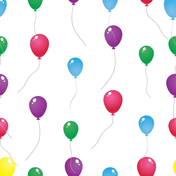 Bunte Luftballons nahtloses Muster — Stockvektor