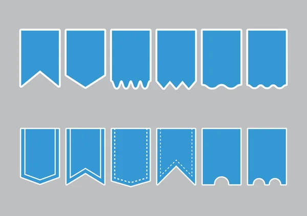 Набір значків синьої стрічки — стоковий вектор